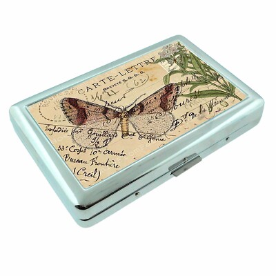 butterfly cigarette case Postage Butterfly Vintage Illustration Cigarette Case RFID Protection  Wallet