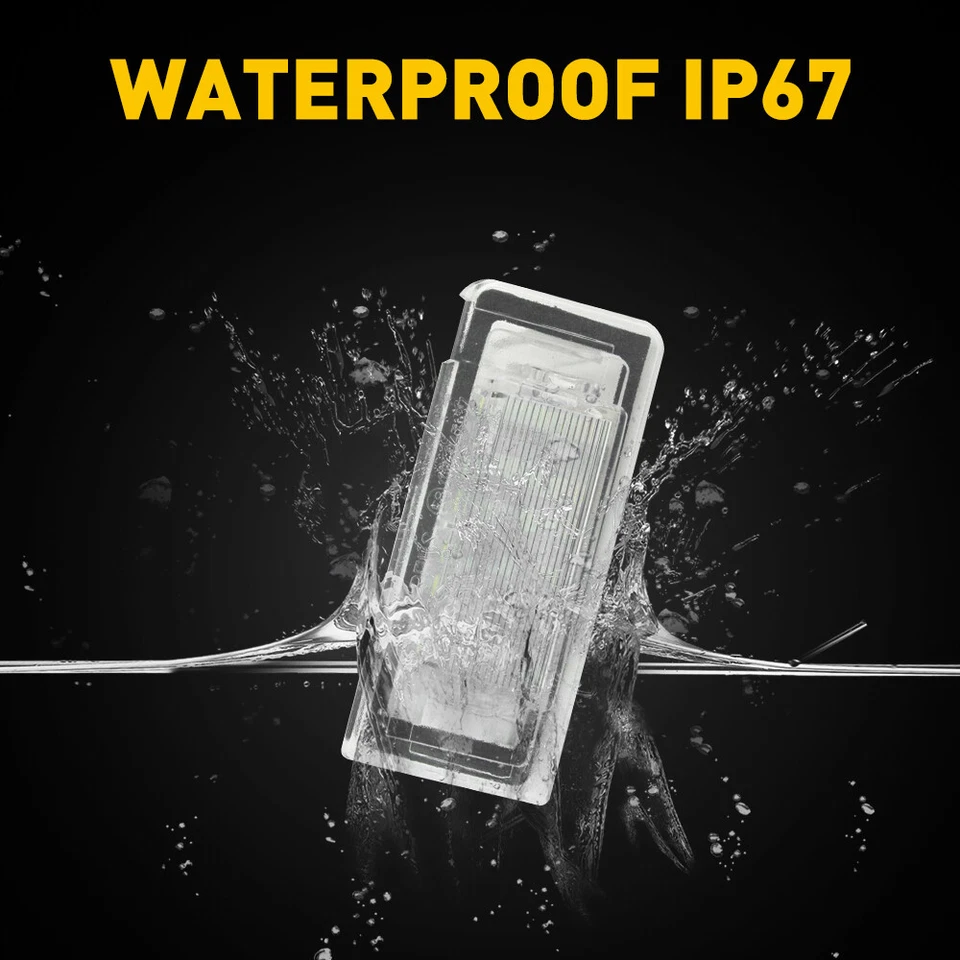 For Audi TT MK1 8N 1999-2006 LED License Number Plate Light Lamps Canbus White - Image 3 of 4