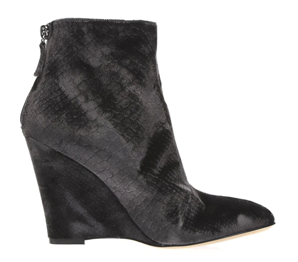 MARVIN K. Women's Dark Gray Wedge ankle Booties Size 6 - Image 4 of 4