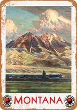 METAL SIGN - Montana Northern Pacific Railroad - Vintage Look Reproduction