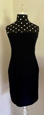 DONNA KARAN Collection-"Little Black Cocktail Dress"-Wool Knit-Size 2-USA