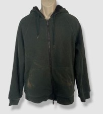  278 John Varvatos Men's Green Trenton Sherpa Zip Hoodie Sweatshirt Sweater Sz L