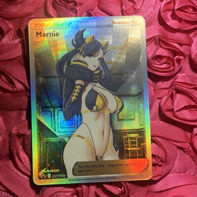 Marnie Trainer Coach X Goddess Waifu Anime Girl ACG Holo Card Babe Kitty