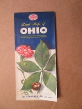 SOHIO Standard Oil of Ohio Road Map of Ohio 1954