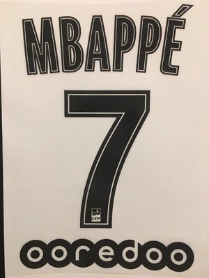 Flocage Officiel PSG Mbappé 7 Junior Enfant Ligue1 Away 2019/2020 - Photo 1/4