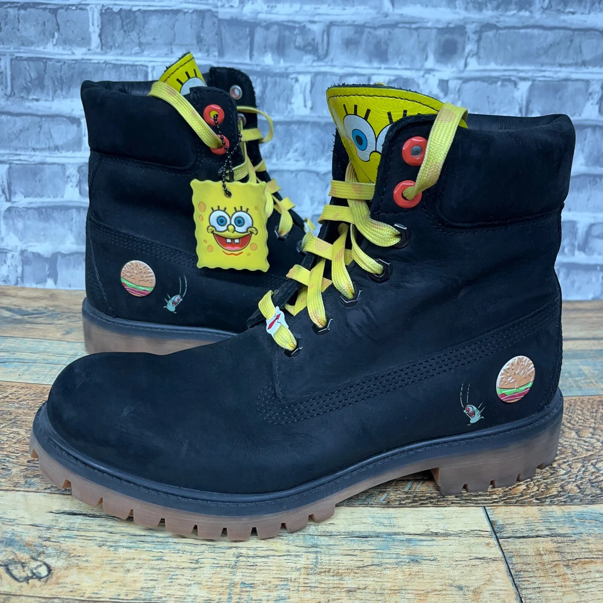 Timberland x Spongebob Square Pants 6 Premium Boot Black Mens