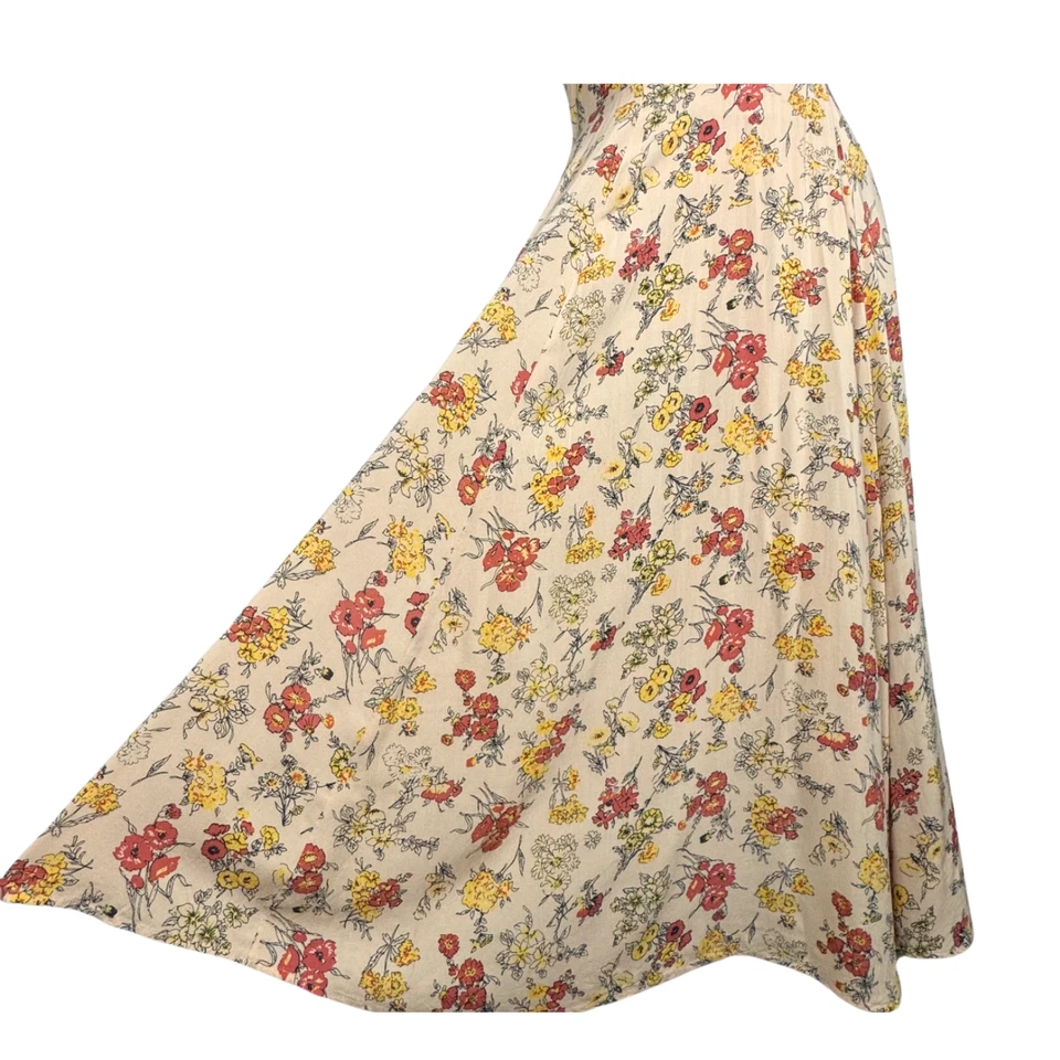 Cooperative Midi 连衣裙女式蕾丝正面花卉尺寸 4 Y2K 波西米亚小屋仙女 — 第 4/4 张图片