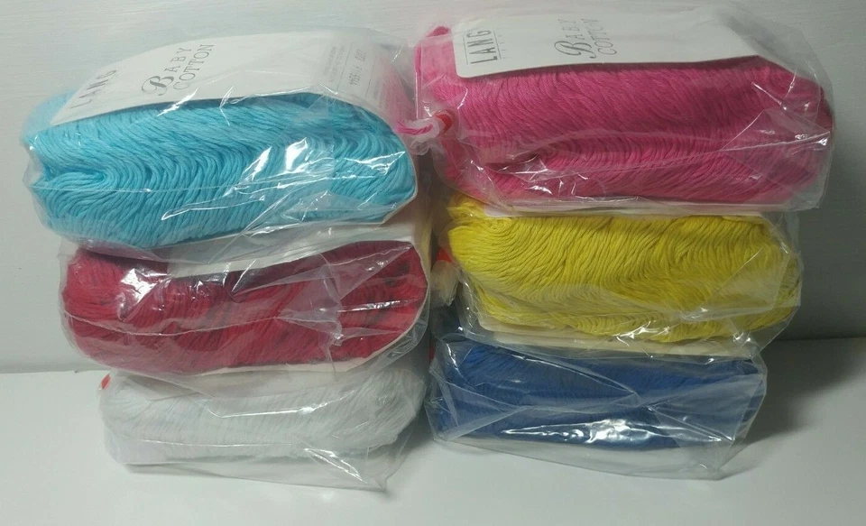 Hilos Lang vintage bebé algodón 100 % algodón peinado egipcio madejas de 50 gramos Foto 2 de 2