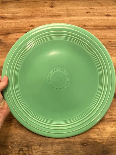 Original 1936-1951 HLC Fiestaware Light Green 15” Chop Plate