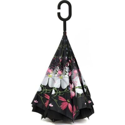 Parapluie Femme Ouverture Auto Pierre Cardin – Motif Fleurs Aquarelle, Diamètre 105 Cm, Ultra Chic Et Pratique