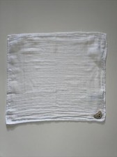 STEIFF SCHMUSETUCH NAPKIN SPUCKTUCH MIT KLEINEM BÄREN MOTIV IN WEISS