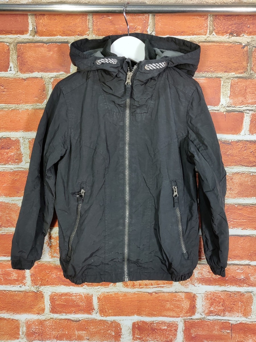 BOYS COAT AGE 6-7 YEARS BLUEZOO BLACK LIGHT FLEECE PADDED ZIP - Main Image