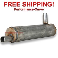 Full Boar Welded Round Generator Muffler 1.5 In - 18 Body - 21 Overall