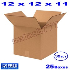 25 - 12x12x11 Cardboard Boxes 32-ECT Mailing Packing Shipping Corrugated Carton