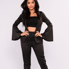 Fashion Nova Rise To The Occasion Pant Suit Set