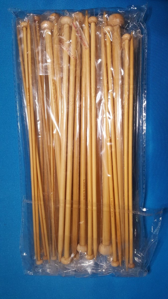 LIHAO 36 PCS Bamboo Knitting Needles Set (18 Sizes From 2.0mm to, Bamboo Knitting Needles Set