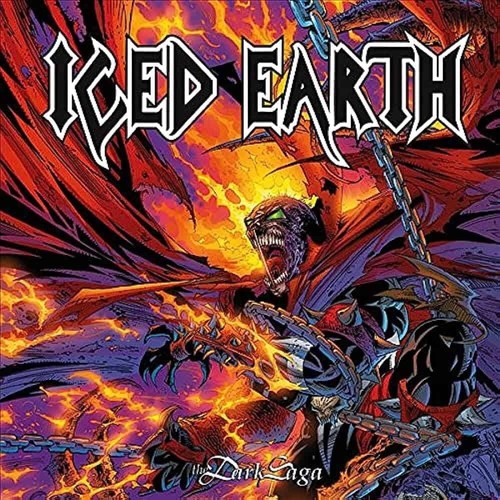 ICED EARTH - Dark Saga LP - Kolorowy winyl Rzadki 2023 Import Heavy Metal Grecja - Zdjęcie 1 z 2