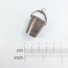 Novelty Antique Victorian Silver Thimble Case Chatelaine Bucket Thimble Holder