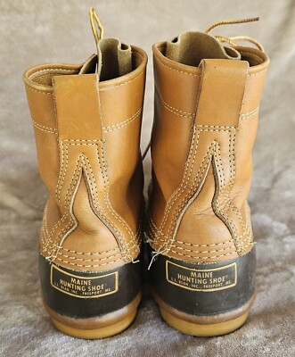 Vintage LL Bean hommes 8 bottes moc canard chaussures cuir marron Maine