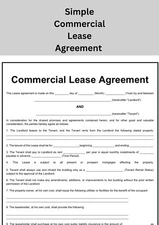 Commercial Lease Agreement New 2023 | Simple And Easy | 2 Pages Only