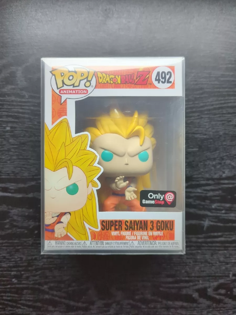 Funko Pop! Animation Dragon Ball Z Super Saiyan 3 Goku GameStop Exclusive  Figure #492 - US