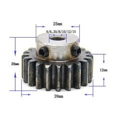  Transmission Gear With Step 45# Steel Pinion Gear 1.5 Mod Spur Gear 12-80 Teeth