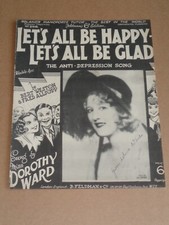Dorothy Ward - Let's All Be Happy - Let's All Be Glad 1932 sheet music