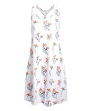 NWT New Fresh Produce White Birds of Paradise Twist Back Tank Dress Medium M
