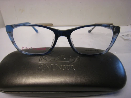 BETSEY JOHNSON WOMANS EYEGLASSES ATTRACTION in BLUE 51-16-135MM 34V W/Gen Case