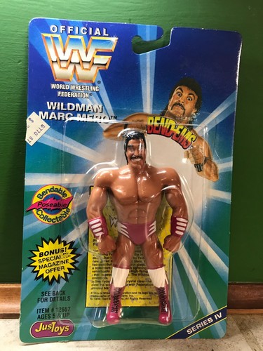 WWF WWE Wrestling Figure NIB JusToys Bend-Ems Wild...