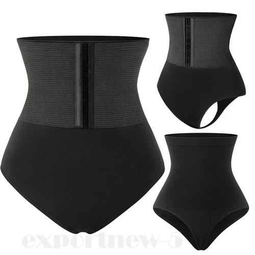 Women's Tummy Control Body Shaper High-Waist Trainer Thong Panty Boned Shapewear - Picture 21 of 33