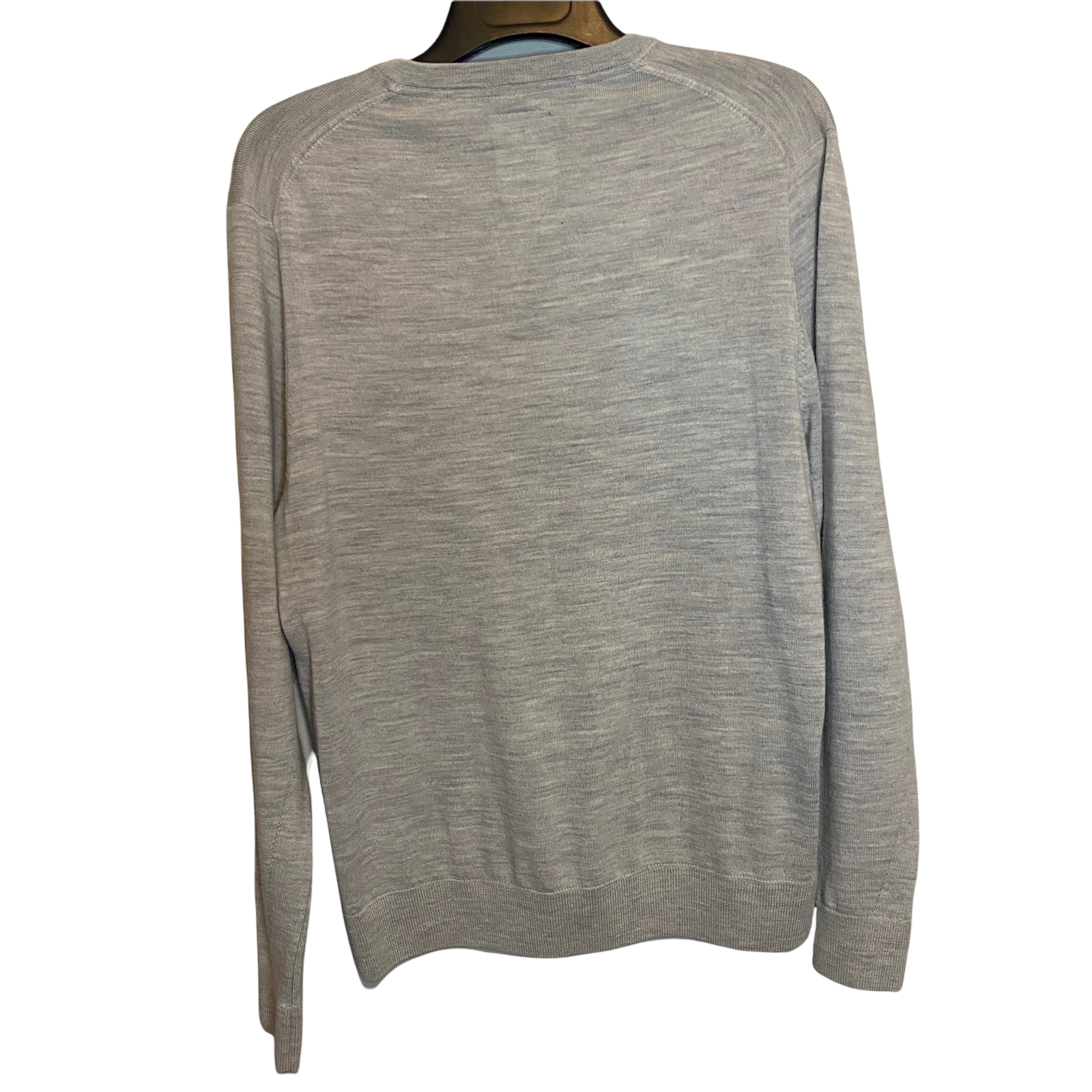 Gray Knit Classic V-Neck Sweater | eBay