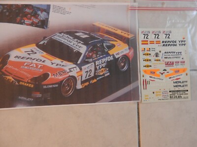 Décalcomanie Carpena Porsche GT3/R N°82 - 24h Du Mans 2001 - Échelle 1/24 - Neuf