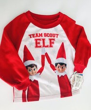 The Elf on The Shelf 'Team Scout ELF' Long Sleeve Pajama Top Only Size 4 NWT