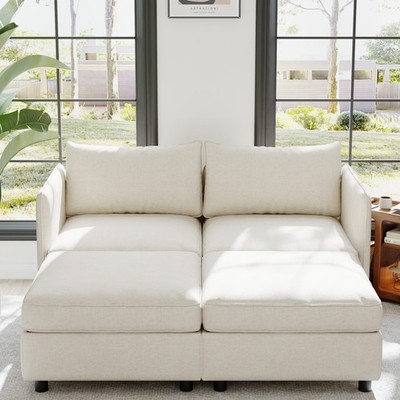 Love Seat Couches, Chaise Longue Mid Century Modern Sofa Couch With Storage for