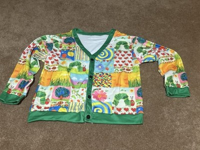 Eric Carle Very Hungry Caterpillar Cardigan Size 2XL Colorful Kids