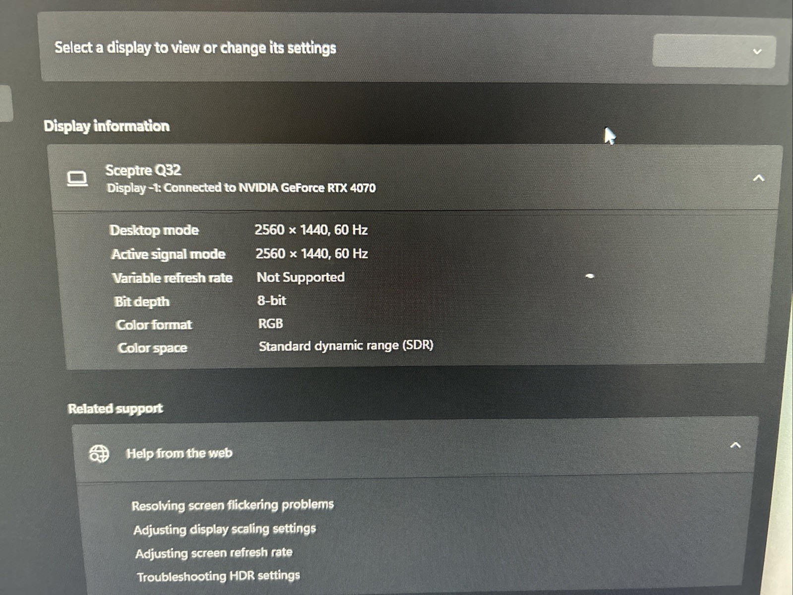 Spectre 32in 1440p 75Hz Gaming Computer Monitor