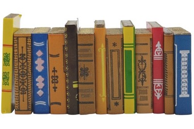 Creal 71430 bunte Bücher (13 Stück) 1:12 für Puppenhaus NEU!#