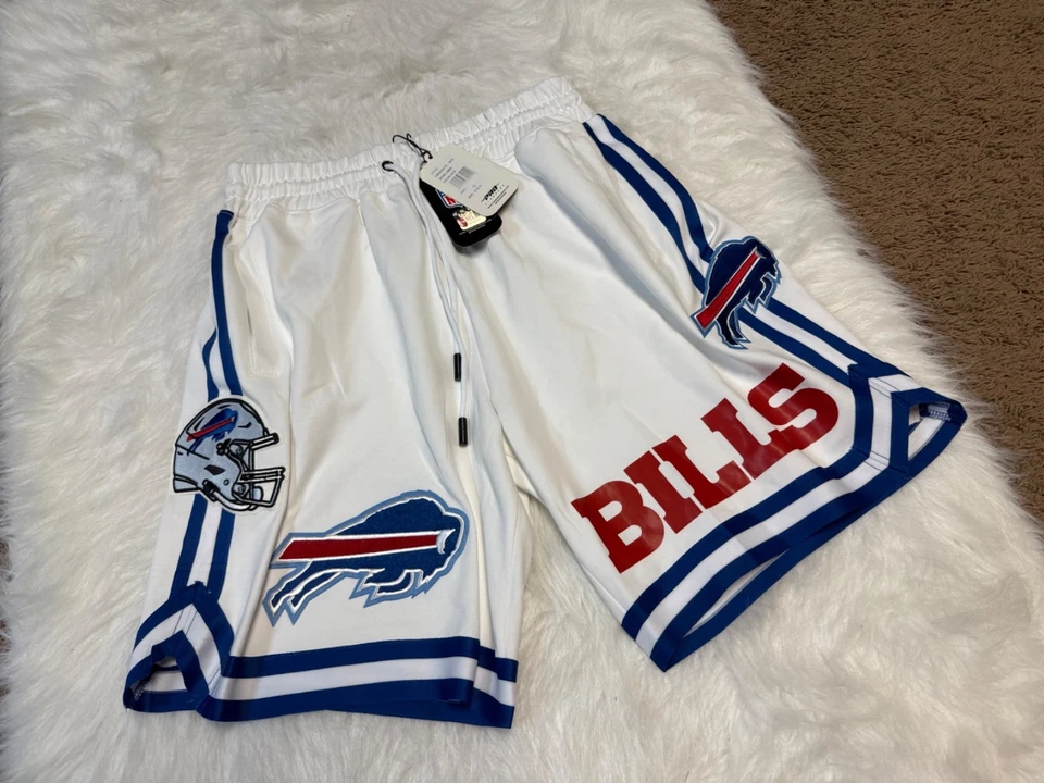 Buffalo Bills White Sewn Patches Men's Size XL Shorts - Imagem 3 de 4