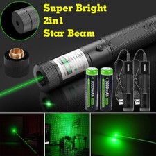 2PC Green Laser Pointer Pen 2in1 532nm Visible Star Beam Light Lazer for Pet