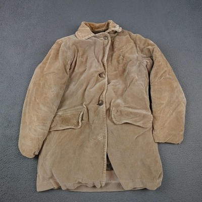 Vintage Eddie Bauer Down Corduroy Car Coat Womens Medium Blizzard Proof