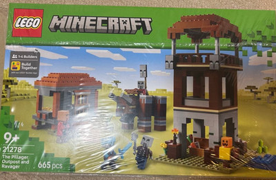 LEGO 21278 Minecraft The Pillager Outpost and Ravager 665 pcs New