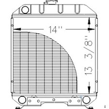 212076 Tractor Radiator, 13-3/8 X 13 X 1-7/8 - Fits Ford/new Holland 1120 +