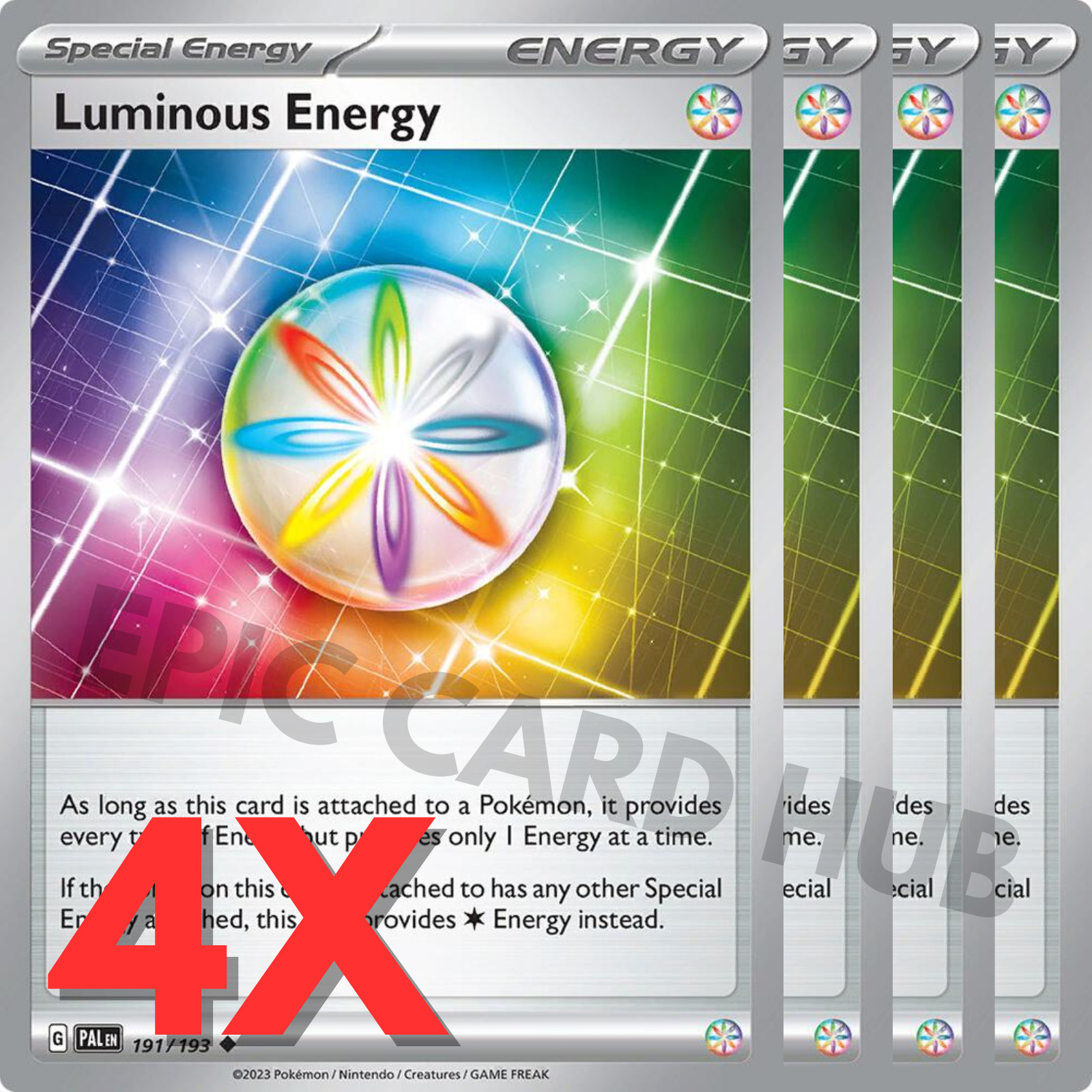 4x Luminous Energy x4 - SV02: PAL - 191/193 - Uncommon - Pokemon TCG Playset
