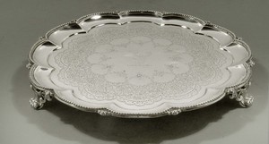 English Sterling Silver Tray    1867 John & Edward Barnard