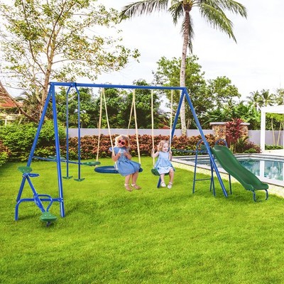 Outdoor Swing Children's Swing And Seesaw Set Outdoor Toy Box