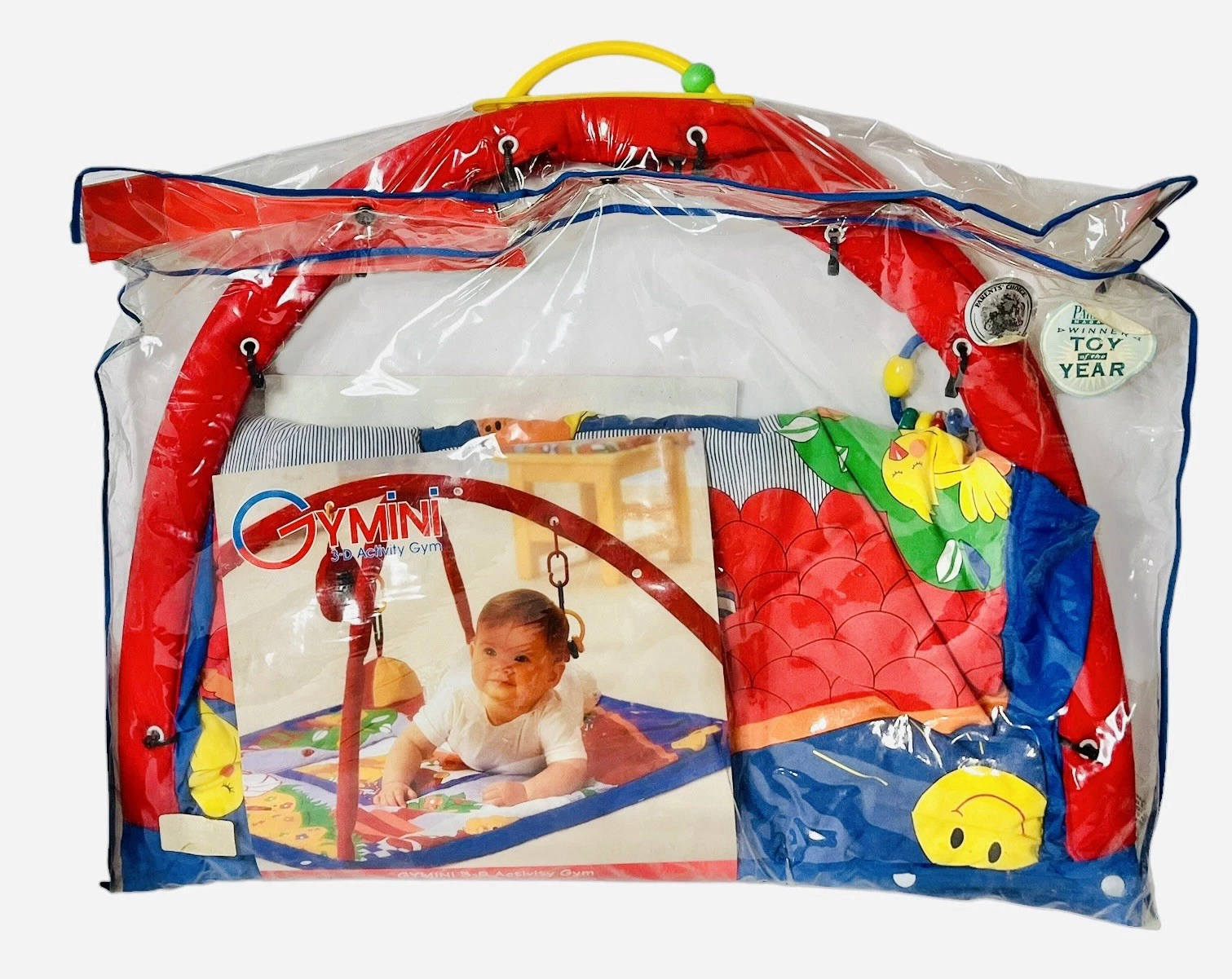 Vintage 3-D Activity Gym Tiny Love Gymini Super Deluxe Baby Play Mat -New