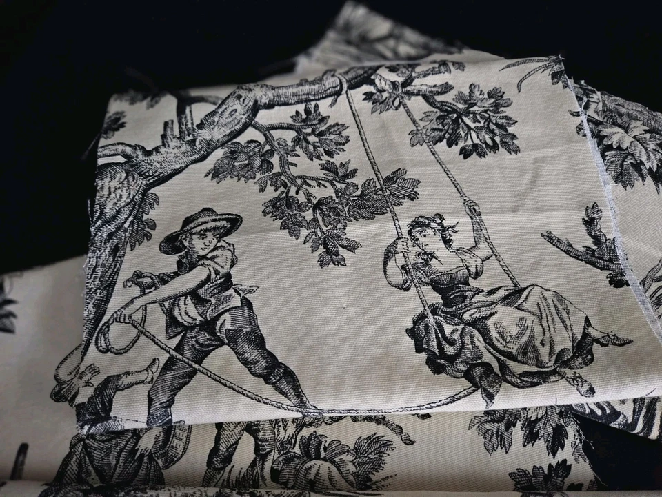 Остатки идиллической ткани Waverly Days Of Toile Noir/пики для рукоделия - Изображение 3 из 4