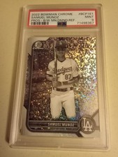 2022 Bowman Chrome Samuel Munoz B/W MINI DIAMOND REFRACTOR #BCP161 Graded PSA 9