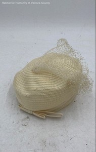 Pillbox Hat With Veil Hat - Size Adult